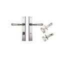 IVER Verona Door Lever Handle On Rectangular Backplate | Separate Privacy Kit | 9 Finishes - Satin Nickel