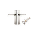 IVER Annecy Door Lever Handle On Rectangular Backplate | Passage Kit | 9 Finishes - Satin Nickel