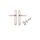 IVER Sarlat Lever Door Handle On Shouldered Backplate | Passage Kit | 10 Finishes - Satin Nickel