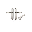 IVER Verona Door Lever Handle On Shouldered Backplate | Passage Kit | 9 Finishes - Satin Nickel