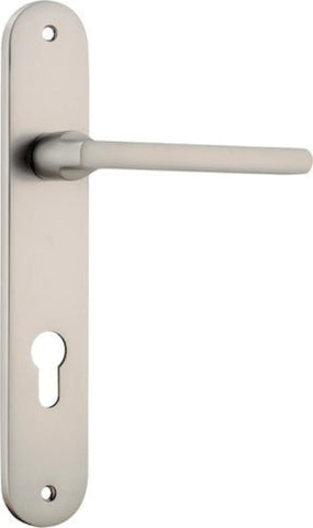Iver Baltimore Door Lever Handle On Oval Backplate - primehardware