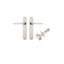 Iver Baltimore Solid Brass Door Lever on Oval Backplate | Passage Kit | 7 Finishes - Satin Nickel
