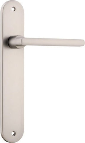 Iver Baltimore Door Lever Handle On Oval Backplate - primehardware