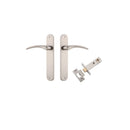 Iver Oxford Solid Brass Door Lever on Oval Backplate | Passage Kit | 4 Finishes - Satin Nickel