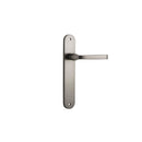 Iver Annecy Solid Brass Door Lever on Oval Backplate | Passage Lever Set Only | 9 Finishes - Satin Nickel