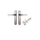Iver Annecy Solid Brass Door Lever on Oval Backplate | Passage Kit | 9 Finishes - Satin Nickel