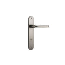 Iver Annecy Solid Brass Door Lever on Oval Backplate | Privacy Lever Set Only | 9 Finishes - Satin Nickel