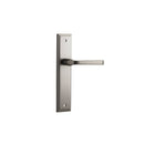 IVER Annecy Door Lever Handle On Stepped Backplate | Passage Lever Set Only | 9 Finishes - Satin Nickel