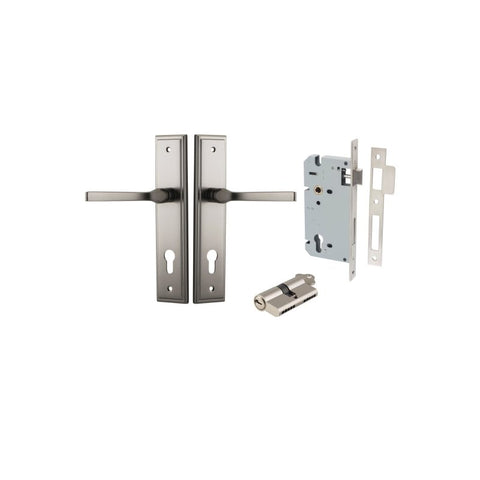 Iver Annecy Door Lever Handle On Stepped Backplate - primehardware