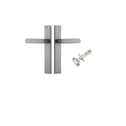 Iver Bronte Door Lever Handle On Rectangular Backplate - primehardware