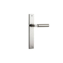 IVER Berlin Door Lever Handle On Rectangular Backplate | Passage Lever Set Only | 7 Finishes - Satin Nickel
