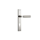 IVER Berlin Door Lever Handle On Rectangular Backplate | Entrance Lever Set Only | 7 Finishes - Satin Nickel