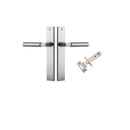 IVER Berlin Door Lever Handle On Rectangular Backplate | Passage Kit | 7 Finishes - Satin Nickel