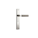 IVER Brunswick Door Lever Handle On Rectangular Backplate | Entrance Lever Set Only | 6 Finishes - Satin Nickel