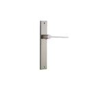 IVER Como Door Lever Handle On Rectangular Backplate | Passage Lever Set Only | 7 Finishes - Satin Nickel