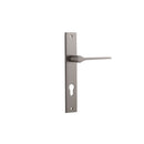 IVER Como Door Lever Handle On Rectangular Backplate | Entrance Lever Set Only | 7 Finishes - Satin Nickel