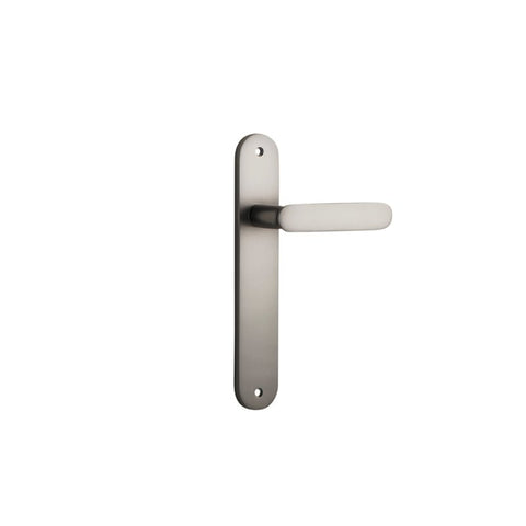 Iver Bronte Door Lever Handle On Oval Backplate - primehardware