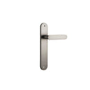 Iver Bronte Solid Brass Door Lever on Oval Backplate | Passage Lever Set Only | 7 Finishes - Satin Nickel