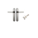 Iver Bronte Solid Brass Door Lever on Oval Backplate | Passage Kit | 7 Finishes - Satin Nickel