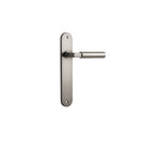 Iver Berlin Solid Brass Door Lever on Oval Backplate | Passage Lever Set Only | 7 Finishes - Satin Nickel