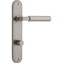 Iver Berlin Solid Brass Door Lever on Oval Backplate | Privacy Lever Set Only | 7 Finishes - Satin Nickel