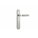 Iver Brunswick Solid Brass Door Lever on Oval Backplate | Passage Lever Set Only | 6 Finishes - Satin Nickel