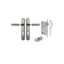 Iver Brunswick Solid Brass Door Lever on Oval Backplate | Entrance Kit (Key/Key) | 6 Finishes - Satin Nickel
