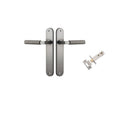 Iver Brunswick Solid Brass Door Lever on Oval Backplate | Passage Kit | 6 Finishes - Satin Nickel