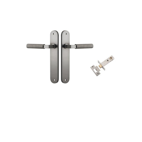 Iver Brunswick Door Lever Handle On Oval Backplate - primehardware