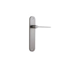 IVER Como Door Lever Handle On Oval Backplate | Passage Lever Set Only | 7 Finishes - Satin Nickel