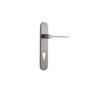 IVER Como Door Lever Handle On Oval Backplate | Entrance Lever Set Only | 7 Finishes - Satin Nickel