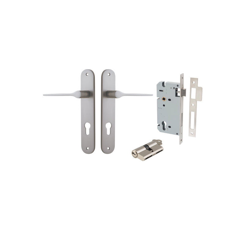 IVER COMO DOOR LEVER HANDLE ON OVAL BACKPLATE - CUSTOMISE TO YOUR NEEDS