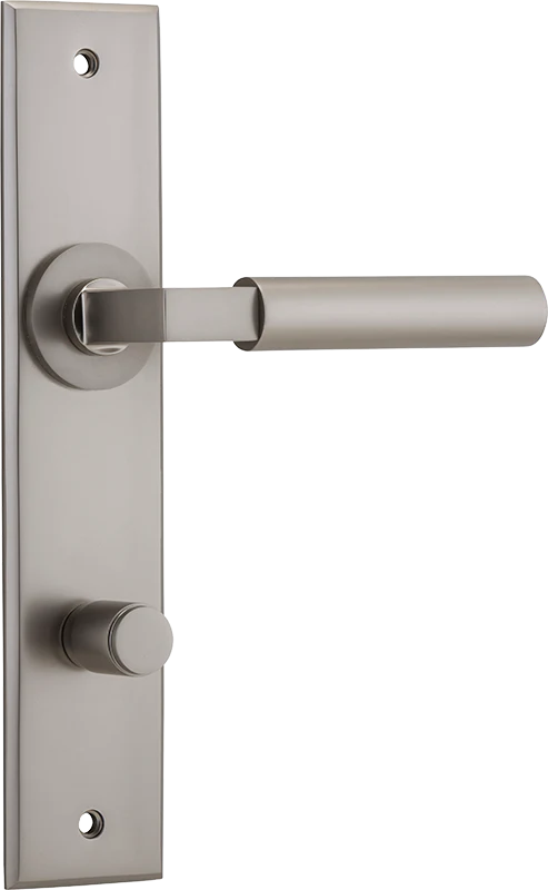 IVER BERLIN DOOR LEVER HANDLE ON CHAMFERED RECTANGULAR BACKPLATE - CUSTOMISE TO YOUR NEEDS