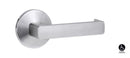 Lockwood 1360 Series 76 Lever on Round Rose Full Set Satin Chrome 1360/1361/76SC - primehardware