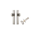 IVER Paddington Door Knob On Rectangular Backplate | Passage Kit | 9 Finishes - Satin Nickel