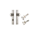 IVER Paddington Door Knob On Rectangular Backplate | Separate Privacy Kit | 9 Finishes - Satin Nickel