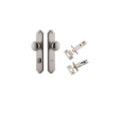 IVER Cambridge Door Knob On Shouldered Backplate | Separate Privacy Kit | 9 Finishes - Satin Nickel