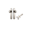 IVER Paddington Door Knob On Oval Backplate | Passage Kit | 9 Finishes - Satin Nickel