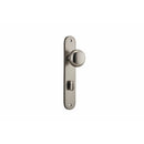 IVER Cambridge Door Knob On Oval Backplate | Privacy Lever Set Only | 9 Finishes - Satin Nickel