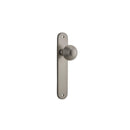 IVER Guildford Door Knob On Oval Backplate | Passage Lever Set Only | 9 Finishes - Satin Nickel