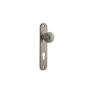 IVER Guildford Door Knob On Oval Backplate | Entrance Lever Set Only | 9 Finishes - Satin Nickel