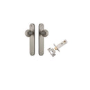 IVER Guildford Door Knob On Oval Backplate | Passage Kit | 9 Finishes - Satin Nickel