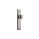 IVER Cambridge Door Knob On Stepped Backplate | Passage Lever Set Only | 9 Finishes - Satin Nickel
