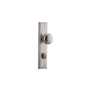 IVER Cambridge Door Knob On Stepped Backplate | Privacy Lever Set Only | 9 Finishes - Satin Nickel