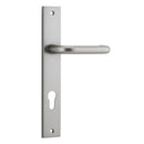 IVER Oslo Lever Door Handle On Rectangular Backplate | Entrance Lever Set Only | 9 Finishes - Satin Nickel