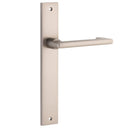 Iver Baltimore Return Door Lever on Rectangular Backplate | Passage Lever Set Only | 7 Finishes - Satin Nickel