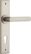 Iver Osaka Door Lever Handle On Chamfered Backplate - primehardware