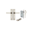 Iver Osaka Door Lever Handle On Chamfered Backplate - primehardware