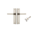 Iver Osaka Door Lever Handle On Chamfered Backplate - primehardware
