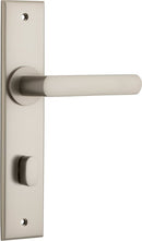 Iver Osaka Door Lever on Rectangular Backplate | Privacy Lever Set Only | 6 Finishes - Satin Nickel